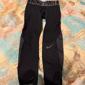 Nike Black Compression Leggings with Pro Waistband